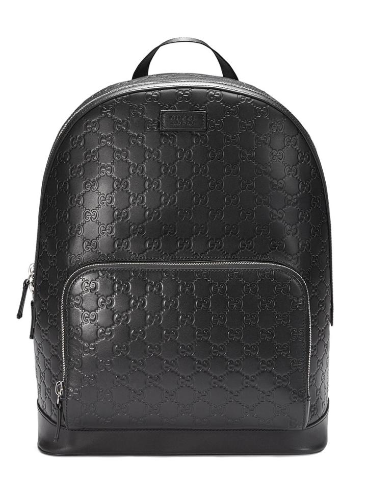 Gucci Gucci Signature Backpack - Black