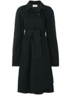 Lemaire Belted Wrap Coat - Black