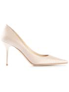 Jimmy Choo Agnes Pumps, Women's, Size: 39.5, Nude/neutrals, Leather