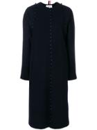 Thom Browne Bridal Button Melton Overcoat - Blue