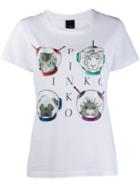 Pinko Animal Astronaut T-shirt - White