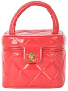 Chanel Vintage Quilted Hand Vanity Case - Red