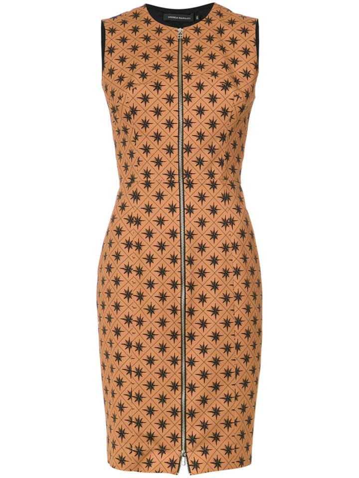 Andrea Marques Wind Rose Print Dress - Unavailable