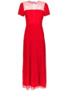 Nk Long Silk Dress - Red