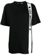 Love Moschino Oversized Logo Stripe T-shirt - Black