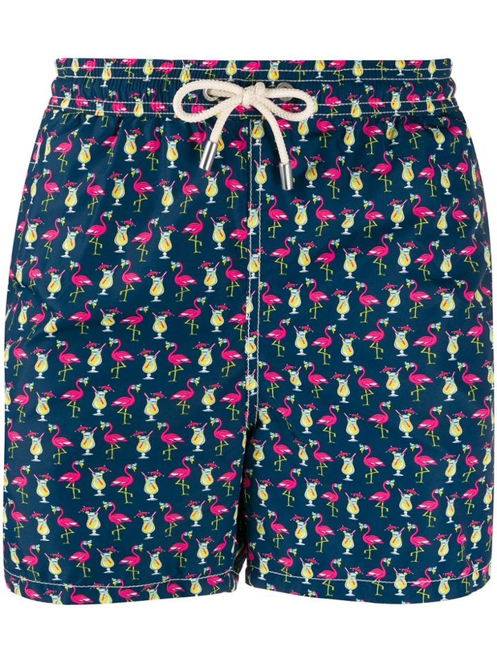 Mc2 Saint Barth Drink Bird Swim Shorts - Blue