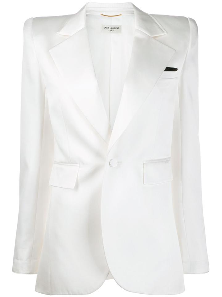 Saint Laurent Single-breasted Blazer - White