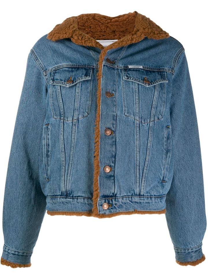 Forte Dei Marmi Couture Patch Denim Jacket - Blue