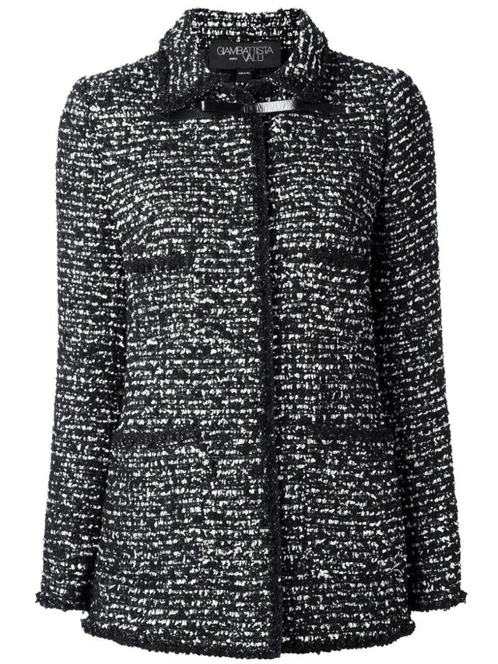 Giambattista Valli Long Tweed Jacket - Black