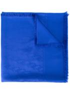 Marc Jacobs 'solid Monogram' Scarf, Women's, Blue, Silk/wool