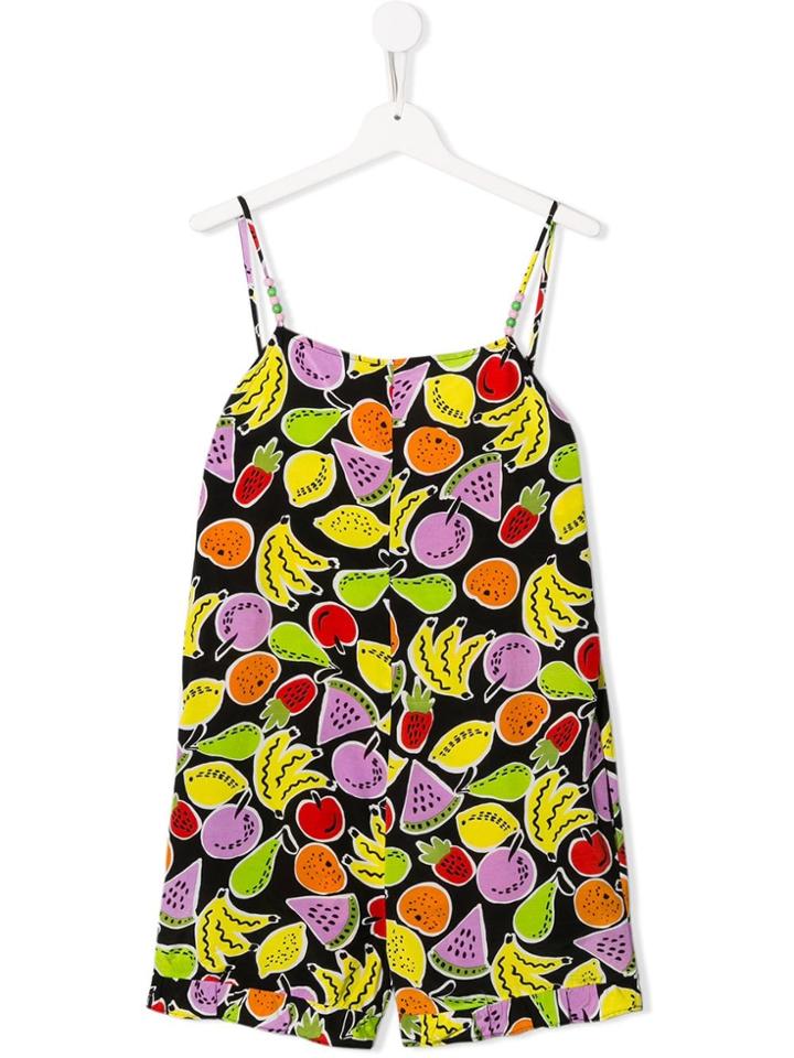 Stella Mccartney Kids Fruit Print Playsuit - Black