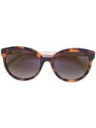 Fendi Eyewear Tortoiseshell Round Frame Sunglasses - Brown