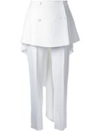 Antonio Berardi Draped Skirt Trousers, Women's, Size: 44, White, Spandex/elastane/rayon