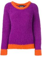 Boutique Moschino Round Neck Jumper, Women's, Size: 38, Pink/purple, Acrylic/wool/alpaca/polyamide
