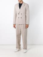 Ami Alexandre Mattiussi - Double Breasted Jacket - Men - Cotton/linen/flax/acetate - 50, Nude/neutrals, Cotton/linen/flax/acetate