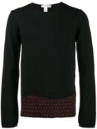Comme Des Garçons Shirt Black Sweater With Red Detail - Blue