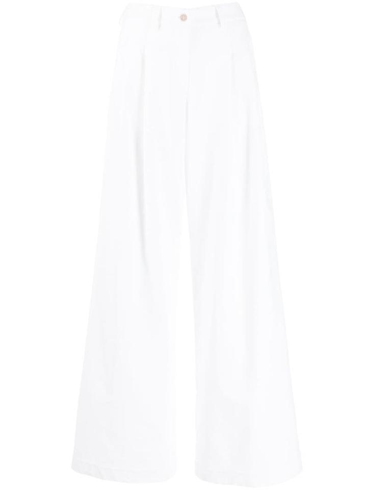 Jejia Wide-leg Flared Trousers - White