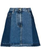 Mcq Alexander Mcqueen Flared Denim Skirt - Blue