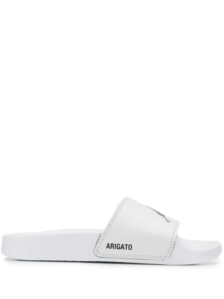 Axel Arigato Bird Embroidered Sliders - White