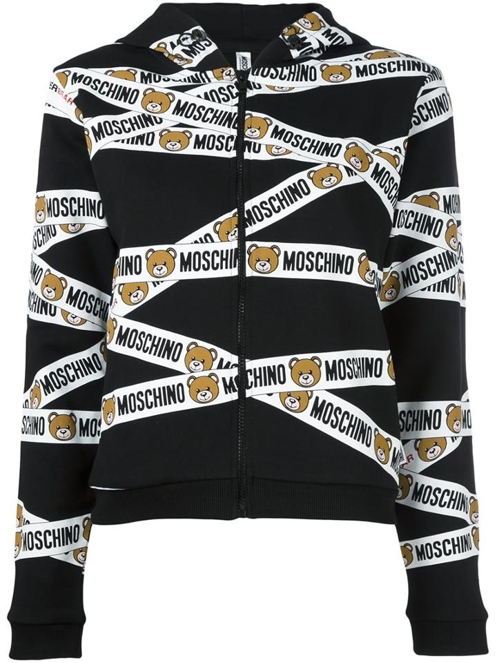 Moschino 'bear' Logo Print Hoodie