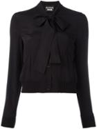 Boutique Moschino Pussy-bow Collar Shirt, Women's, Size: 42, Black, Silk/rayon