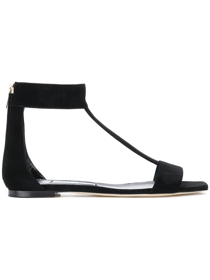 Jimmy Choo T-bar Flat Sandals - Black