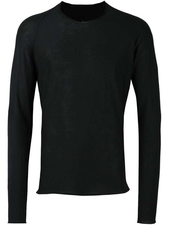 Label Under Construction Classic Raglan Jumper, Men's, Size: 52, Black, Silk/cashmere