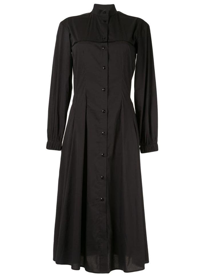 Roberts Wood Midi Shirt Dress - Black