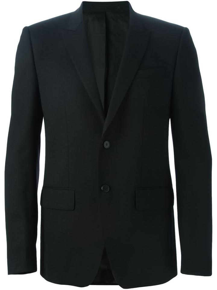 Givenchy Classic Formal Suit, Men's, Size: 48, Black, Cotton/spandex/elastane/acetate/wool