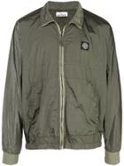 Stone Island Water-resistant Logo Patch Jacket - Green