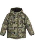 Burberry Kids Camouflage Print Down-filled Puffer Jacket - Green