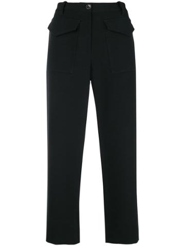 Nine In The Morning Cropped Pockets Trousers - Black