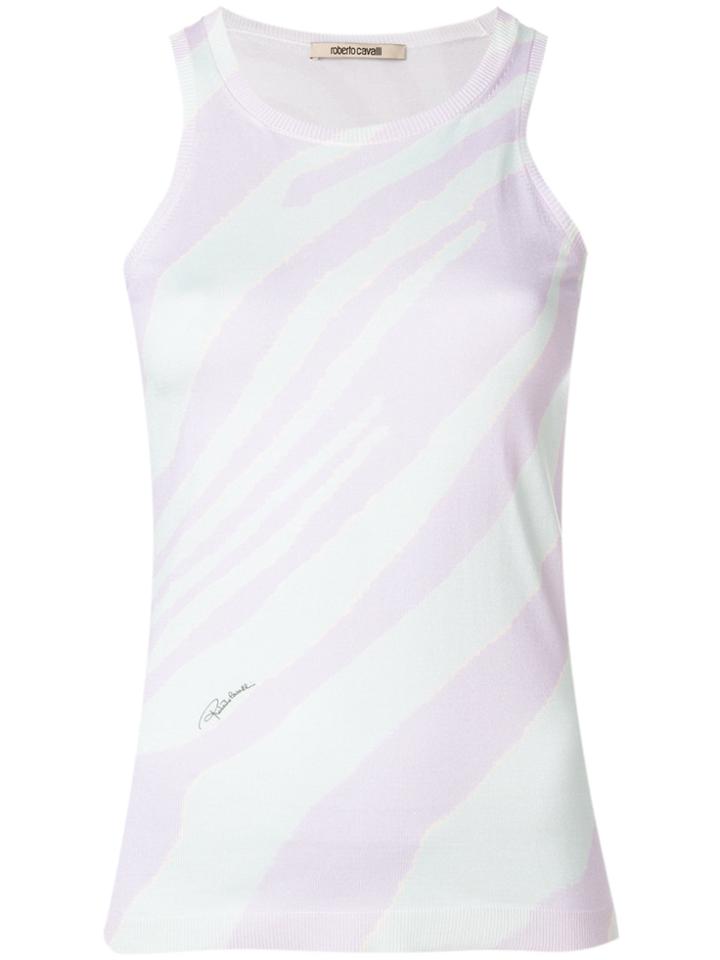 Roberto Cavalli Contrast Tank Top - Pink & Purple