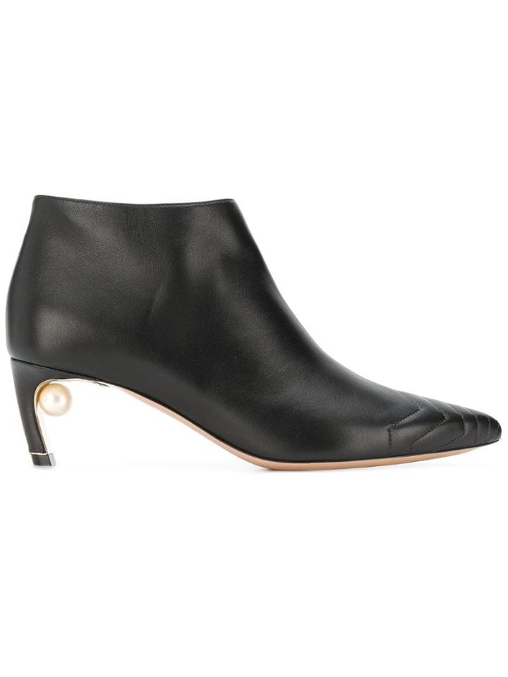 Nicholas Kirkwood Mira Pearl Low Boots - Black