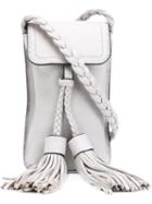 Rebecca Minkoff Small Braided Cross Body Bag, Women's, Grey, Leather