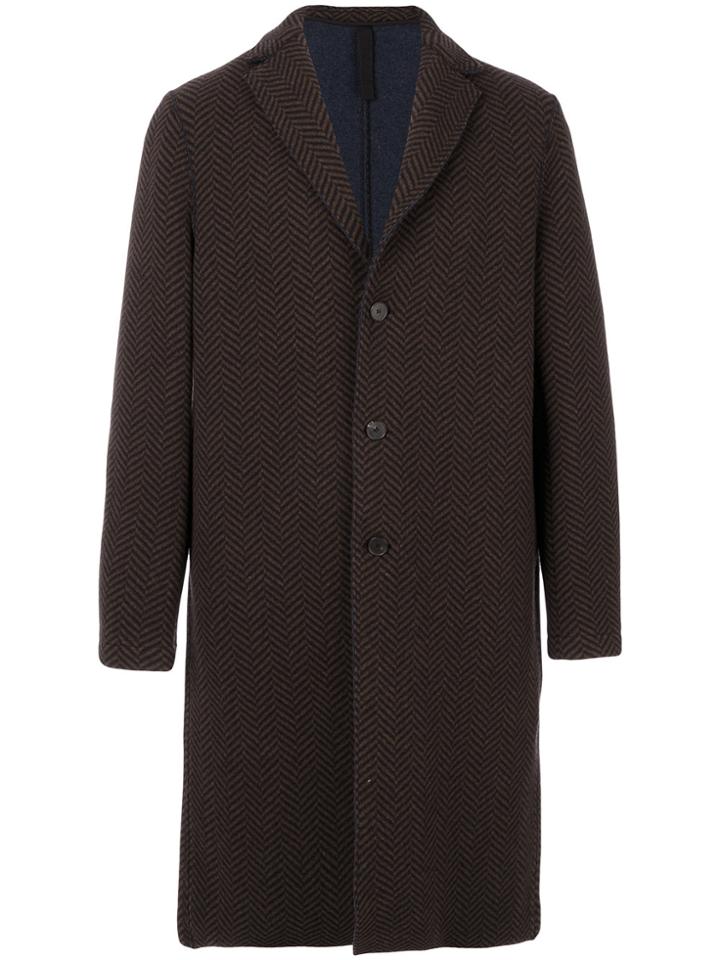 Harris Wharf London Herringbone Coat - Brown