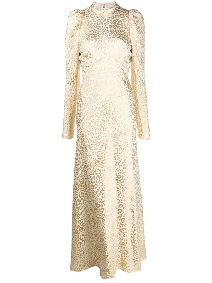 Temperley London Sunset Leopard-jacquard Dress - Neutrals