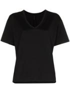 Unravel Project V-neck Short Sleeve Cotton T Shirt - Black