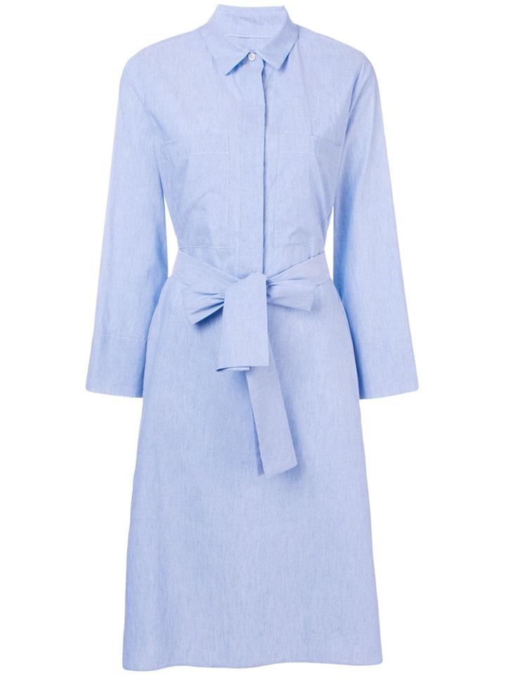 Odeeh Belted Shirt Dress - Blue