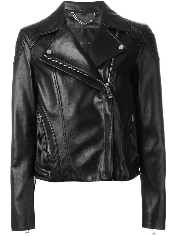 Belstaff Classic Biker Jacket, Women's, Size: 46, Black, Leather/viscose