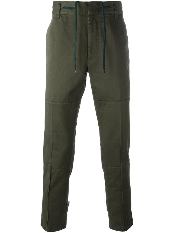 Marc Jacobs Drawstring Chino Trousers, Men's, Size: 52, Green, Cotton