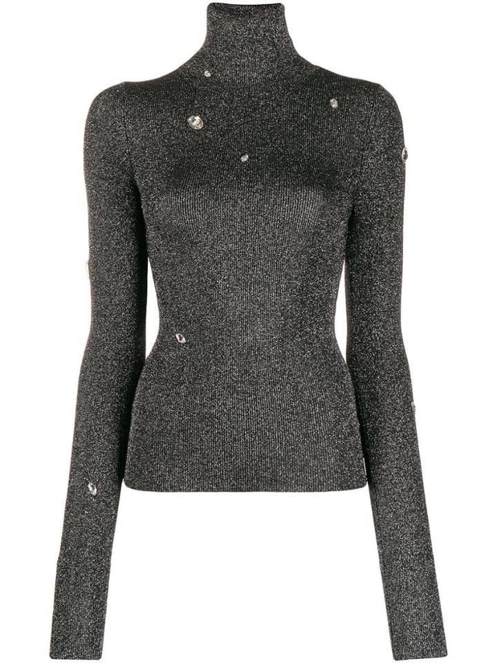 Christopher Kane Metallic Knit Top - Grey