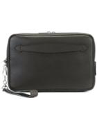 Valextra Double Sided Clutch, Men's, Brown, Calf Leather