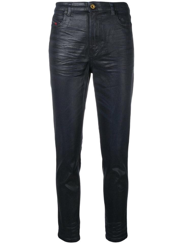 Diesel Leather Trousers - Blue