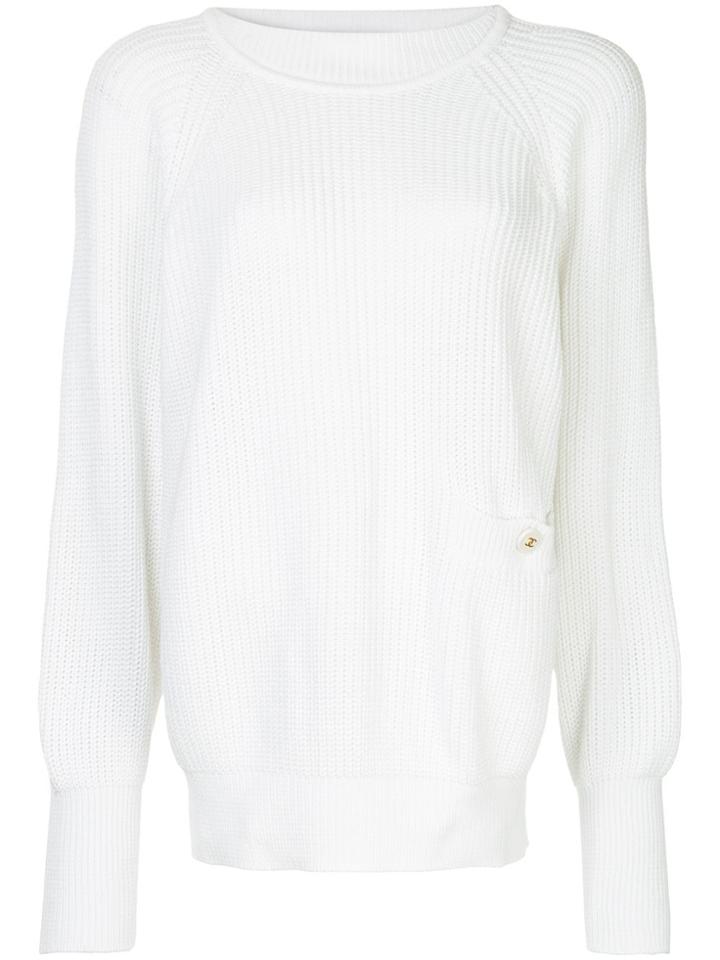 Chanel Vintage Long Sleeve Sweater - White