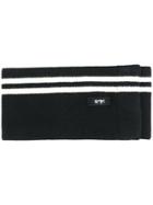 No21 Striped Knit Belt - Black