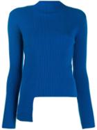 Enföld Asymmetric Hem Knit Top - Blue