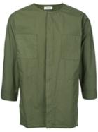 Monkey Time - Concealed Placket Shirt - Men - Cotton - M, Green, Cotton