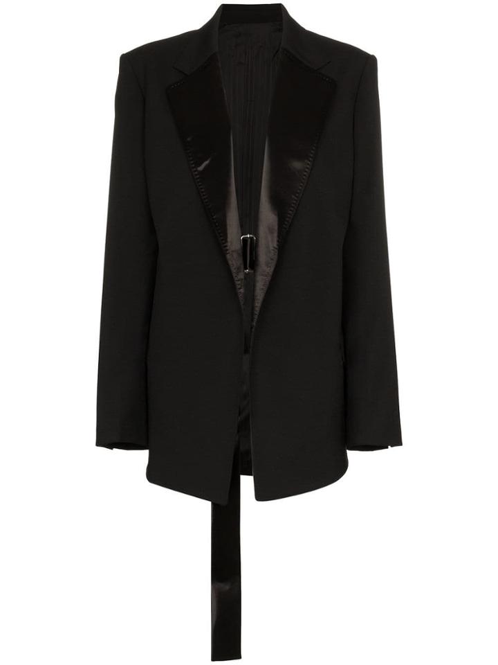 Helmut Lang Wool Belted Blazer - Black