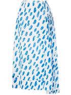Marni Brush Stroke Print Skirt - Blue